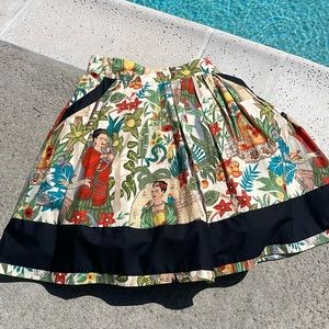 Frida Kahlo inspired gorgeous floral skirt by Love Life | Size 8